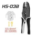 9 Inches Ratcheting Wire Crimper Pliers 03B/10N/10WF/35WF/2546B/03J/125 Connectors Multi-functional Hand Crimping Tool