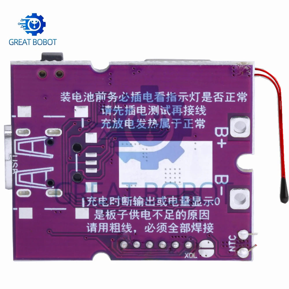 22.5W Power Bank Bidirectional Fast Charging Mobile Power Module Circuit Board With Digital/Light Type-C USB Suppor PD/QC3.0 2.0