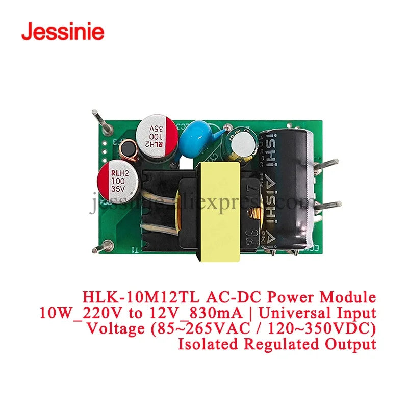 2Pcs/1pc 10W AC-DC HLK-10M03TL 10M05TL 10M09TL 10M12TL 10M15TL 10M24TL 220V to 3.3V 5V 9V 12V 15V 24V Switch Power Supply Module