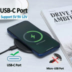 Wireless Charger For iPhone 17 16 15 14 13 Pro Max Induction Fast Charging Pad Dock Station For Samsung S25 S24 Xiaomi Huawei