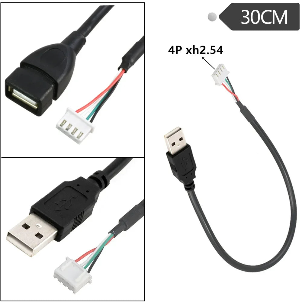 USB to 4P xh2.54 cable USB to 4P MX1.25 USB to PH2.0 Cable USB to Dupont 4 pin Cable 30cm