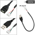 USB to 4P xh2.54 cable USB to 4P MX1.25 USB to PH2.0 Cable USB to Dupont 4 pin Cable 30cm