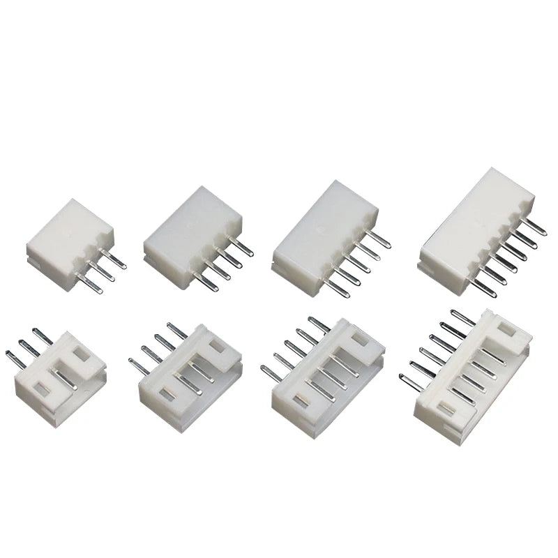 100pcs /LOT JST PH2.0 Straight/Curved Needle Connector 2Pin~16Pin Male Pin Header Right Angle 90°/180° 2.0mm Pitch