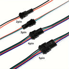 5 Pairs 2/3/4/5/6pin Led Connector Male/female JST SM 2 3 4 5 Pin Plug Connector Wire Cable for Led Strip Light Lamp Driver CCTV
