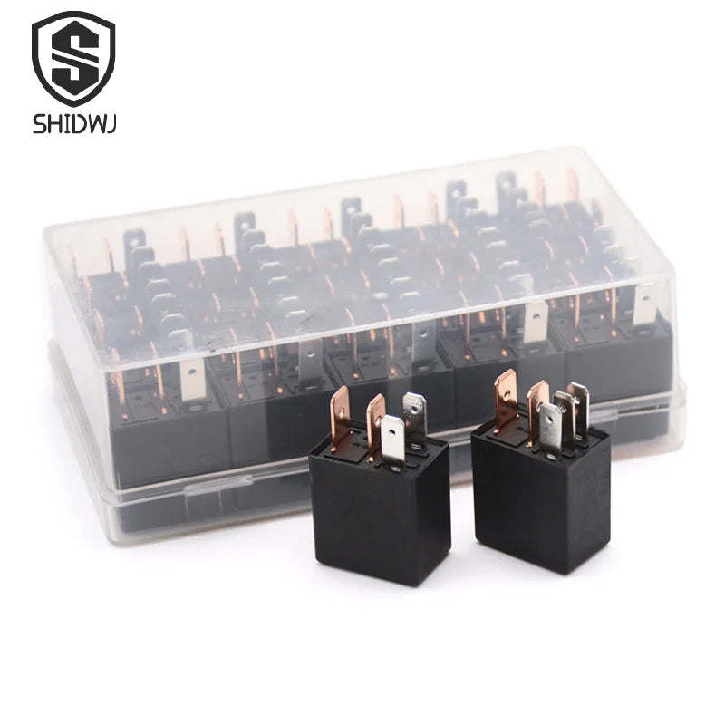 DC 12V/24V 40A Rated Current 1NO 1NC SPDT 4Pin/5Pin Car Relays Socket Automotive Alarm Relay & Wire 40 Amp Auto Accessories