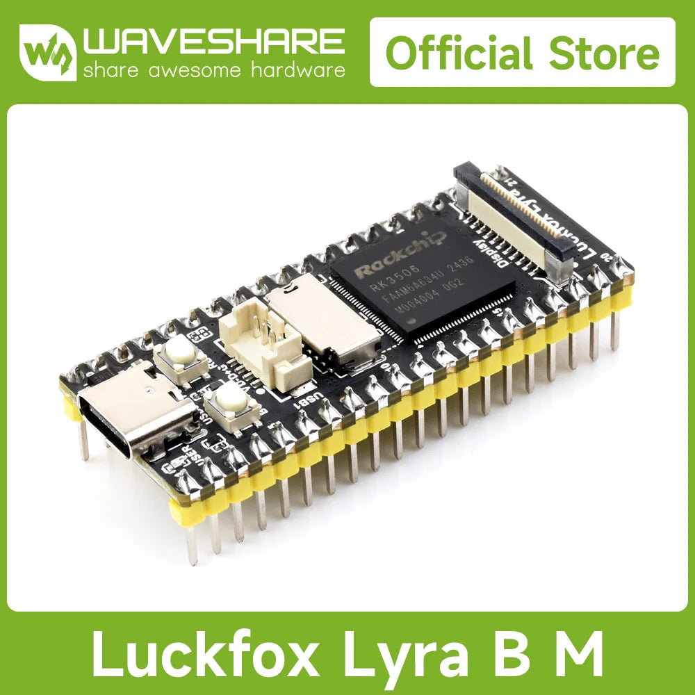 Luckfox Lyra RK3506G2 Linux Micro Development Board Integrates Tripe-core ARM Cortex-A7 and ARM Cortex-M0 Processors,128MB DDR3L