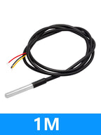 Waterproof DS18B20 Temperature Sensor Module Kit  100CM Digital Sensor Cable Stainless Steel Probe Terminal Adapter For Arduino