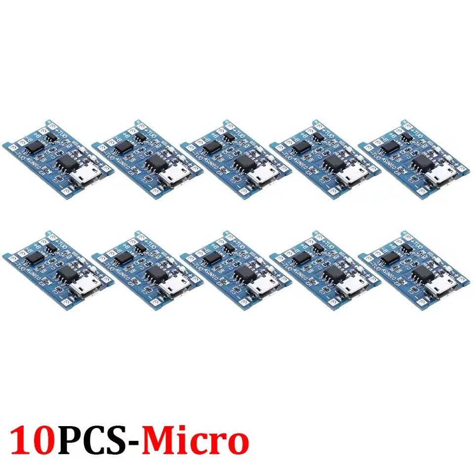 USB Type-C TP4056 Charging Modules 5V 1A 18650 Lithium Battery Charger Board with Protection Features Micro USB/Type C Interface