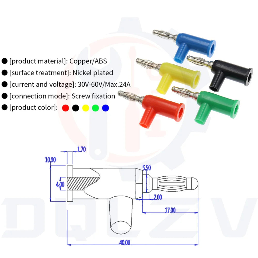 4MM Stackable Banana Plug Terminal Binding Post Electrical Connector Component DIY Tools 5 Colors