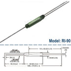 10/50PCS RI-90 Original RI 90 Reed Switch 0.4A 5W 175V Normally Open/Closed NO NC SPDT Changeover Magnetic Contact Sensor 2x14mm