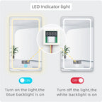 DC12V Touch Dimmer 5A 60W Single-Button Touch Time and Temperature Display LED Sensor Switch, Suitable for Bathroom Mirrors