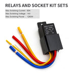 DC 12V/24V 4 Pin 5 Pin 30A Waterproof Automotive Relay With Socket Car Relay Auto Relay  Fuse Coil 1.8W Voltage Relay Vehicle