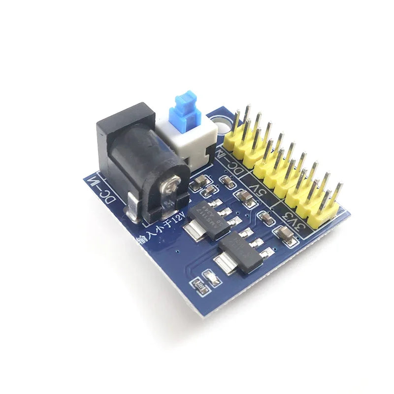 DC-DC Triple Output Power Supply Module 12V to 3.3V 5V 12V 800mA Buck Converter for Arduino ESP32 ESP8266 Breadboard Audio Amp