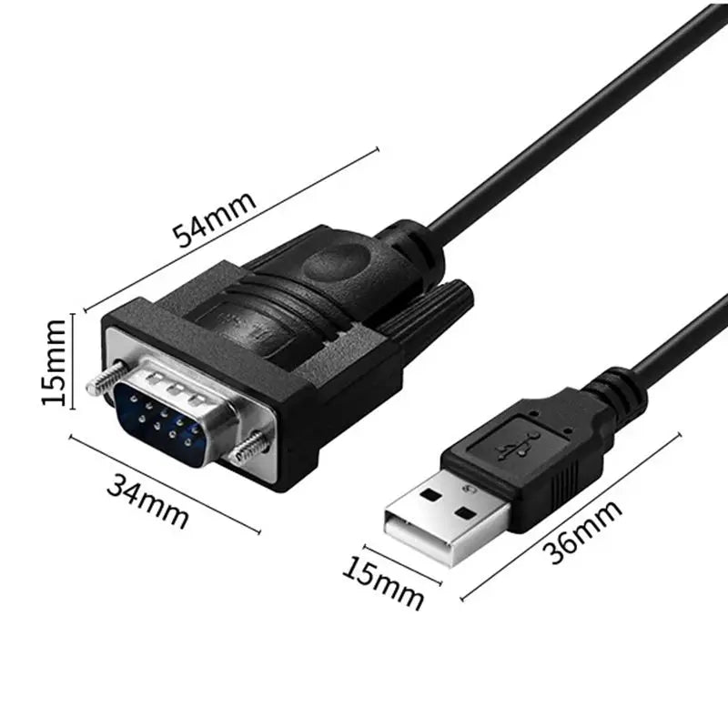 1.5m Serial Port Cable USB to RS232 Serial Port Cable DB9 Pin Serial Port Converter Male and Female COM RS232 Converter