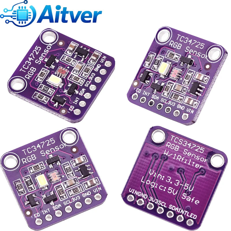 TCS34725 Color Sensor Module RGB Detection I2C Light Recognition Board for Arduino ESP32 STM32