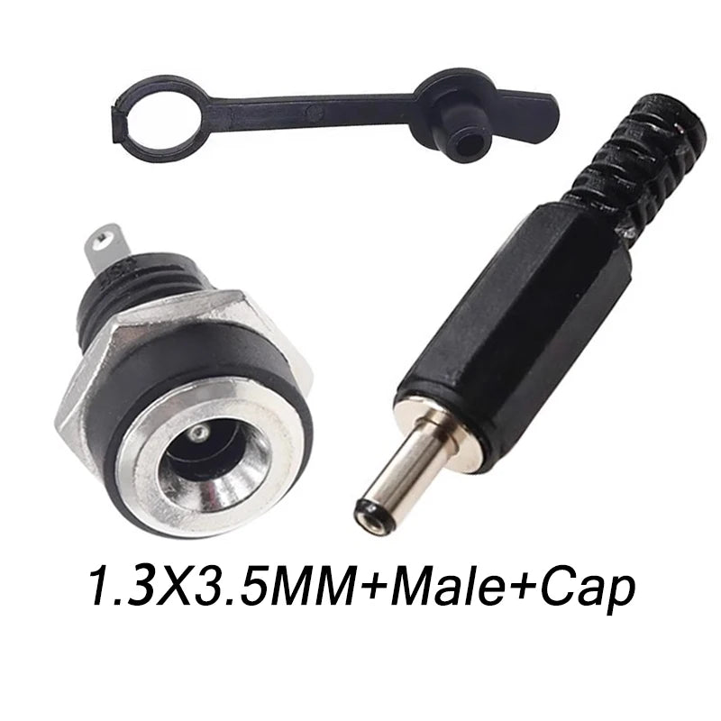 10/50/200Pcs DC-022B DC Power Socket 5.5x2.1/2.5mm Panel Mount Female Jack Socket  DC Connector DC022B