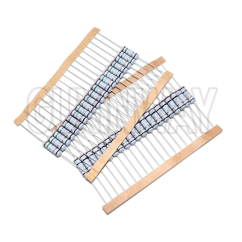 20pcs 2W 5% Wirewound Resistor Fuse 0.05R 0.1R 0.15R 1R 2.2R 4.7R 5.1R 10R 20R 22R 47R 51R 100R  0.1 0.22 0.33 0.47 0.5 1 ohm