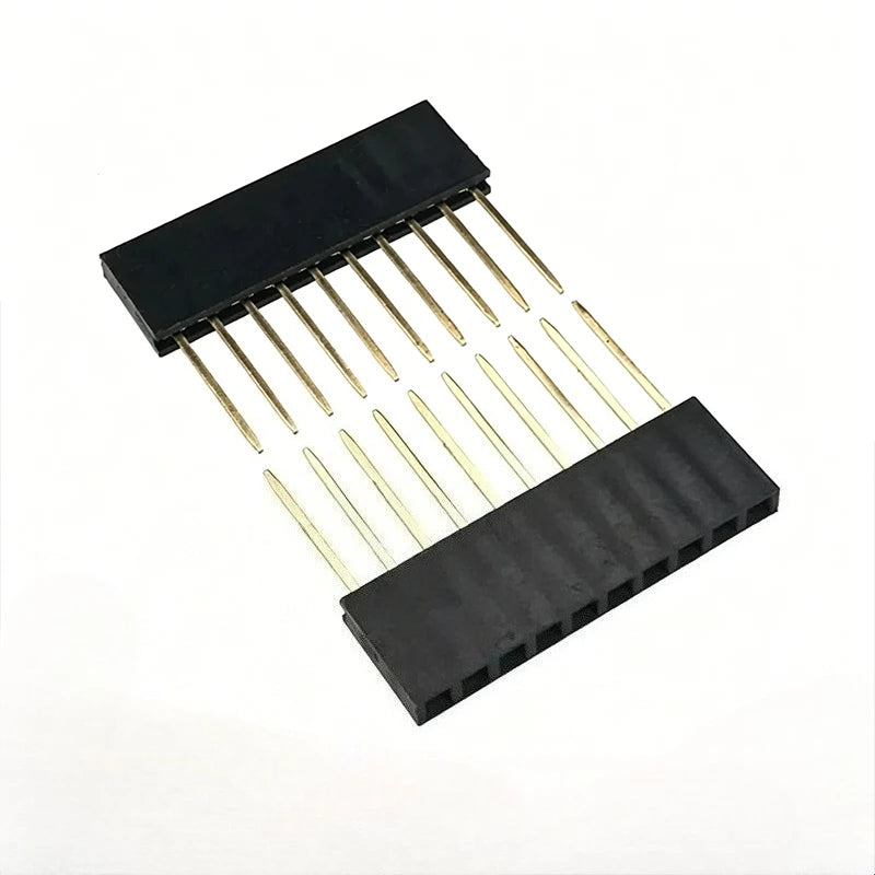 20pcs PC104 2.54mm Single Row 1X2P-40P Industrial Female Socket Single Row Rohs PH8.5mm Long Pin L11mm Female Header for Arduino