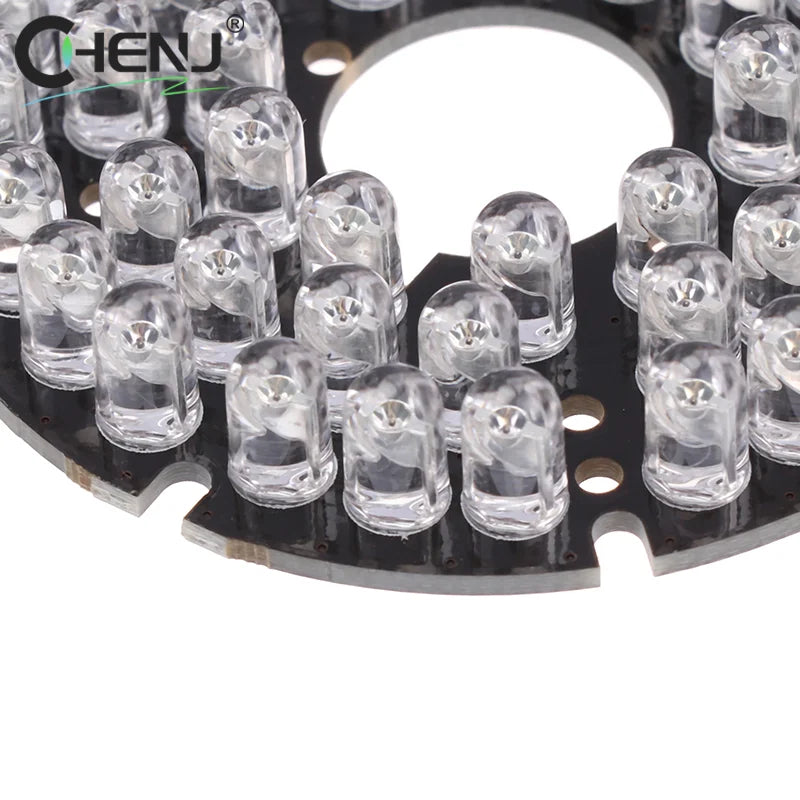 48pcs-LED 850NM Illuminator IR Infrared Board Night Vision Light Lamp For 50 CCTV Surveillance Camera Housing Diameter 60MM