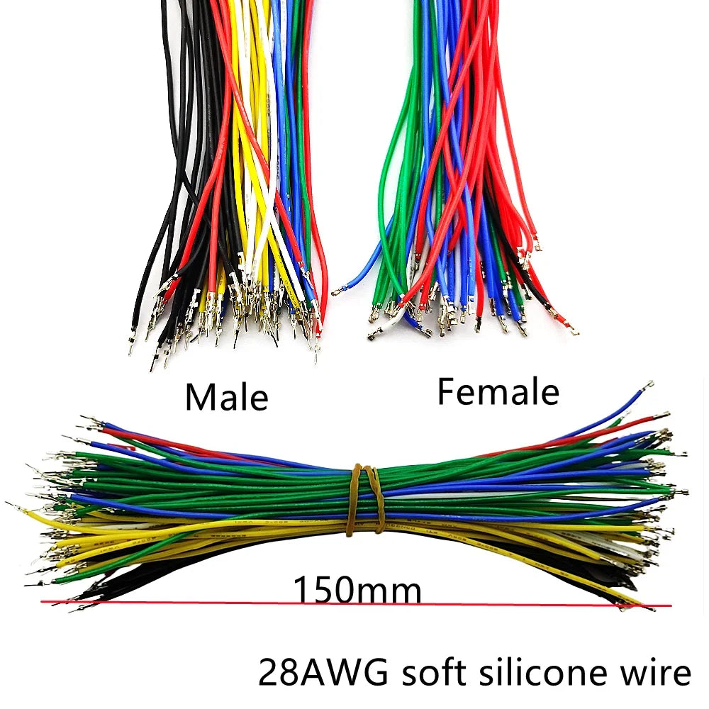 JST ZH 1.5mm Pitch Extension Cable Male Female Connector 2/3/4/5/6 Pin Housing Adapter with 28AWG Pre-Crimped Silicone Wire 15cm