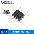 10PCS IRF540N IRF540NPBF IRF540 TO-220 33A 100V N-Channel Power MOSFET Transistor 100% New Original