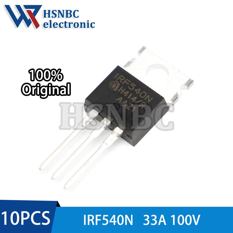 10PCS IRF540N IRF540NPBF IRF540 TO-220 33A 100V N-Channel Power MOSFET Transistor 100% New Original