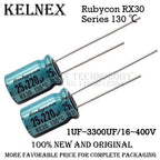 10pcs/Lot Rubycon RX30 Series 130 ℃ DEC Degree Electrolytic Capacitor 16V 25V 35V 50V 63V 100V 400V 10UF 47UF 220UF 330UF 470UF