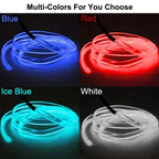 5m Neon LED Car Interior Lighting Strips 5V DIY Flexible EL Cold Light Line Tube Car Interior Decoration Lamp USB Strip