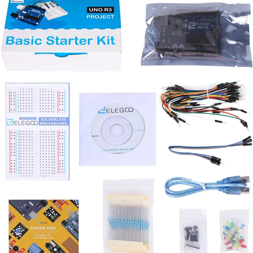 ELEGOO UNO Project Basic Starter Kit with Tutorial and UNO R3, Compatible with Arduino® IDE — DIY Electronic Kit