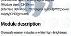 0-5V Analog Photoresistor Sensor Module: Light-Sensitive for Grayscale & Line Tracking for Arduino Compatible