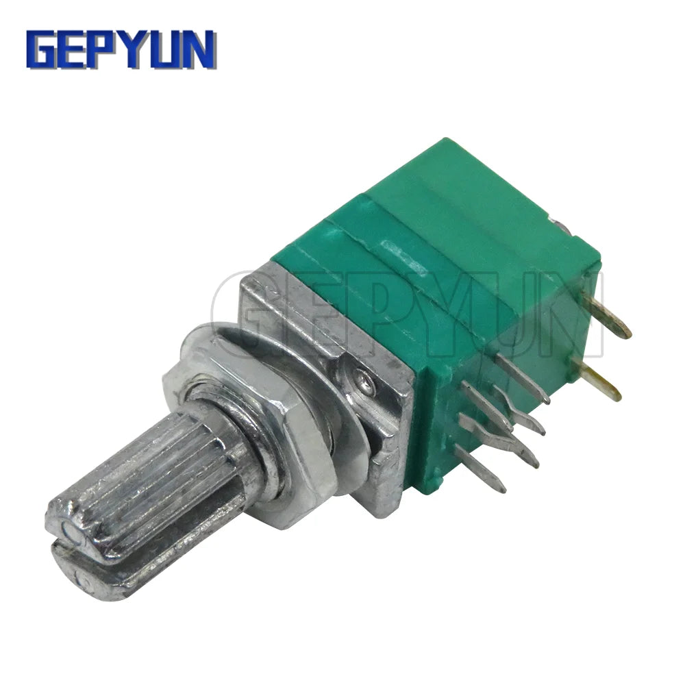 5pcs RK097GS 8PIN 10K 50K B10K B50K RK097G with a switch audio shaft 15mm amplifier sealing potentiometer