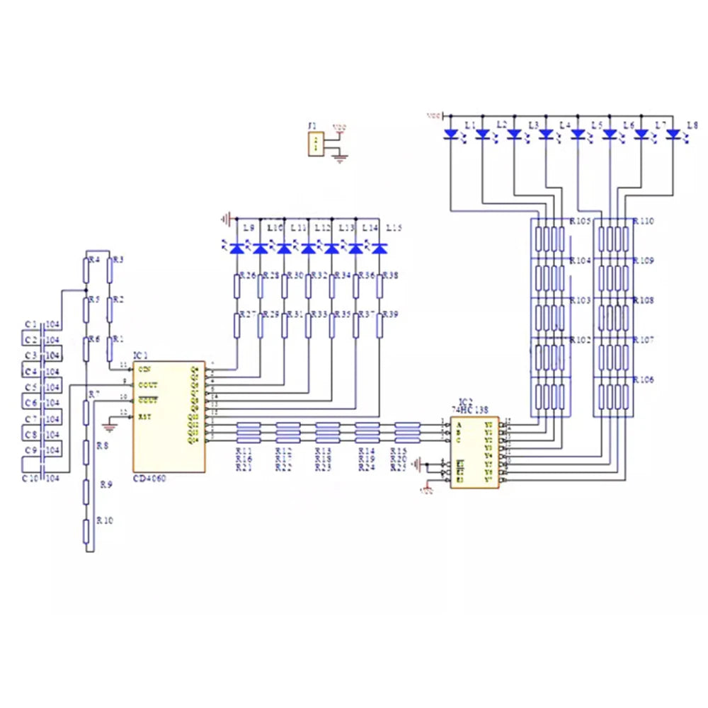 SMD SMT Soldering Practice Kit CD4060 74HC138 Led DIY Welding Skills Training Board Led Transistor Set