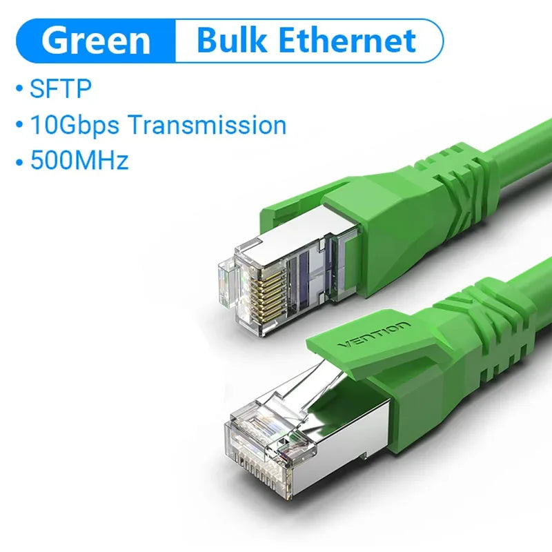 Vention Cat6A Bulk Ethernet Cable 10Gbps SFTP Cat 6A Patch Cord for ADSL PLC Servo Motor Ethernet Swicth PC RJ45 Networking Wire