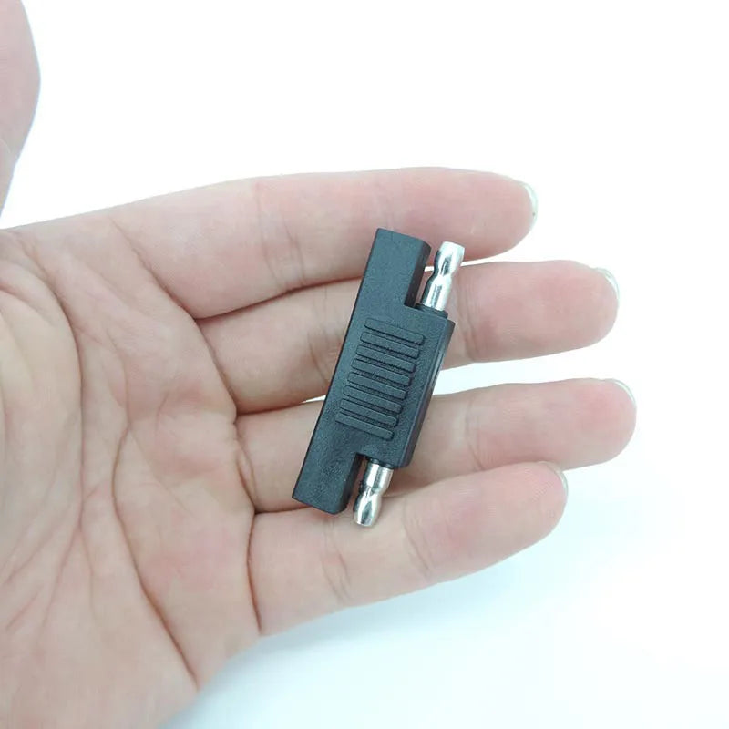 1pcs 5pcs 12/24V Solar Panel SAE male head Polarity Reverse Adapter Connector Battery Power Charger For Quick Disconnect Cable