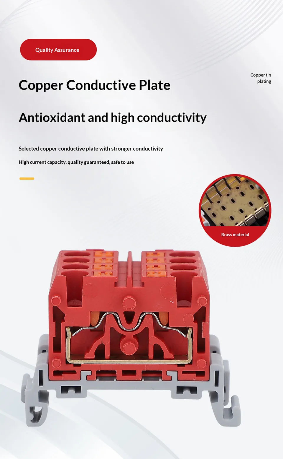 Push-in Terminal Block Multiple In Out Terminal Quick Connection of Wires Din Rail Wire Connector Universal Junction Box TB1-X6D