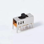 5PCS SS23D03G5 Small sliding toggle switch Double row vertical 3-gear 8-foot handle height 5mm with fixed bracket 2P3T