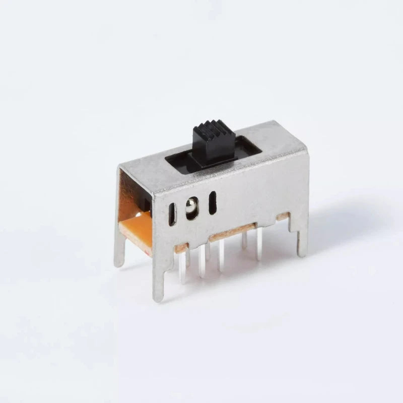 5PCS SS23D03G5 Small sliding toggle switch Double row vertical 3-gear 8-foot handle height 5mm with fixed bracket 2P3T