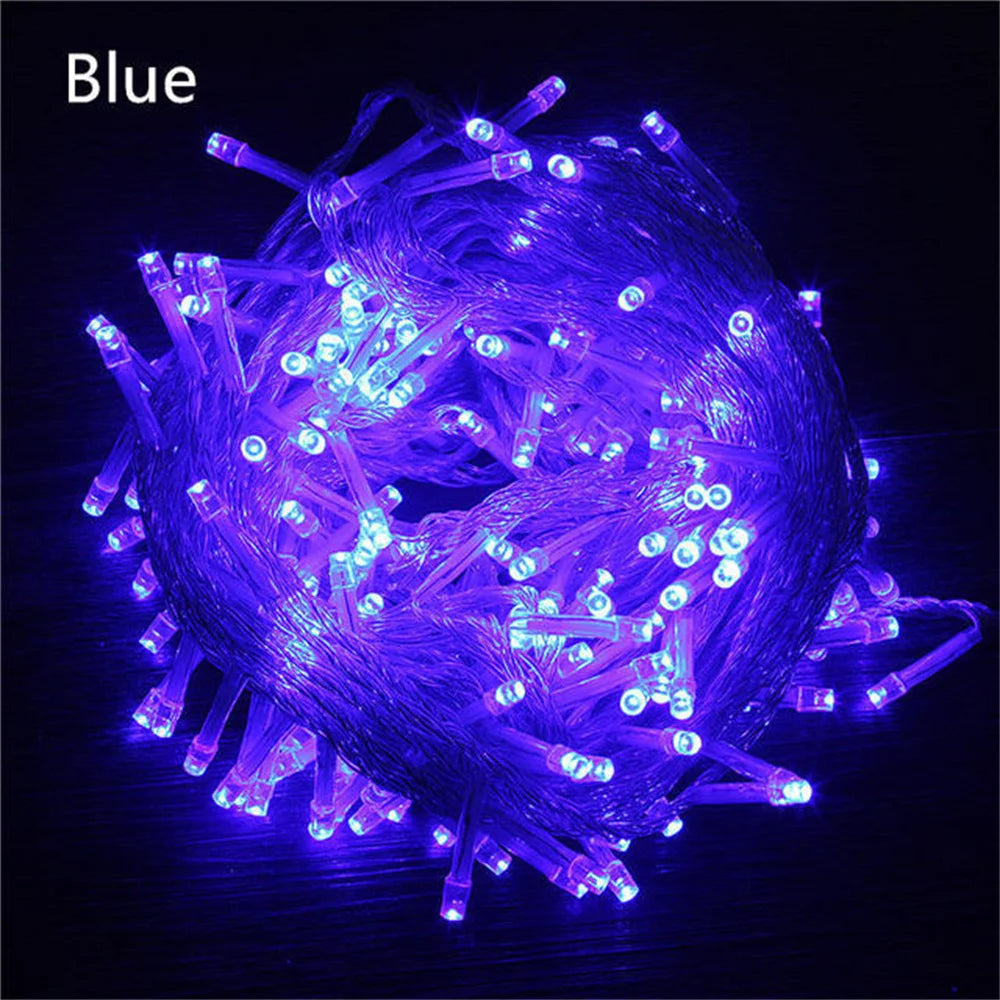 Holiday Outdoor 100 LED String Lights 10M 220V 110V Christmas Xmas Wedding Party Decorations Garland Lighting Christmas light