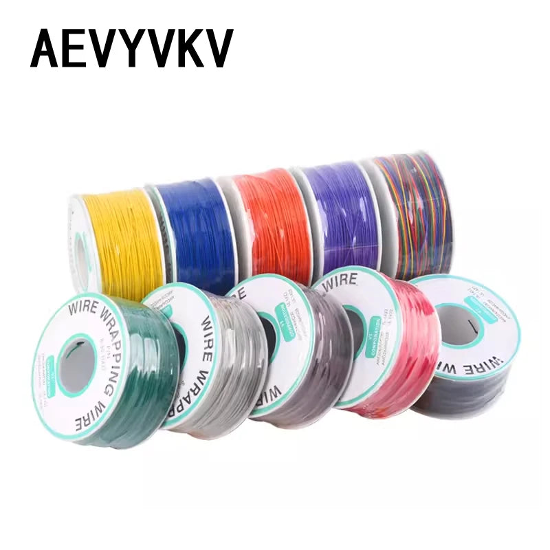 280m 30AWG Wrapping Wire Tin Plated Copper B-30-1000 Cable Breadboard Jumper Insulation Electronic Conductor Wire Connector