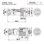 GX12 GX16 GX20 2/3/4/5/6/7/8/9/10 Pin Male Female Butting Wire Cable Circular Aviation Socket Plug Panel Connector Dropshipping