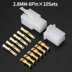 10Sets 2.8mm 2/3/4/6/9Pin Automotive Electrical Wire Connector Male Female Cable Terminal Plug Kits Car Motorcycle Plug Socket