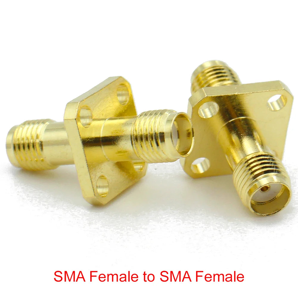 Connector SMA to SMA/ RP-SMA to SMA / RPSMA Male Plug & Female Jack Slide-on Straight RF Coax Adapter Connector for WIFI Antenna