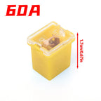 Car Mini Square Fuse 32V 20A-80A Slow Blow Copper Wire Overload Circuit Protection Insert for Car Truck RV Motorcycle Vehicle