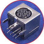 10 Pcs Connnector Mini Din 3 4 5 6 7 8 9 Pin Female Circular Receptacle Power Sockets MD-SM Shield Right Angle Through Holes PCB