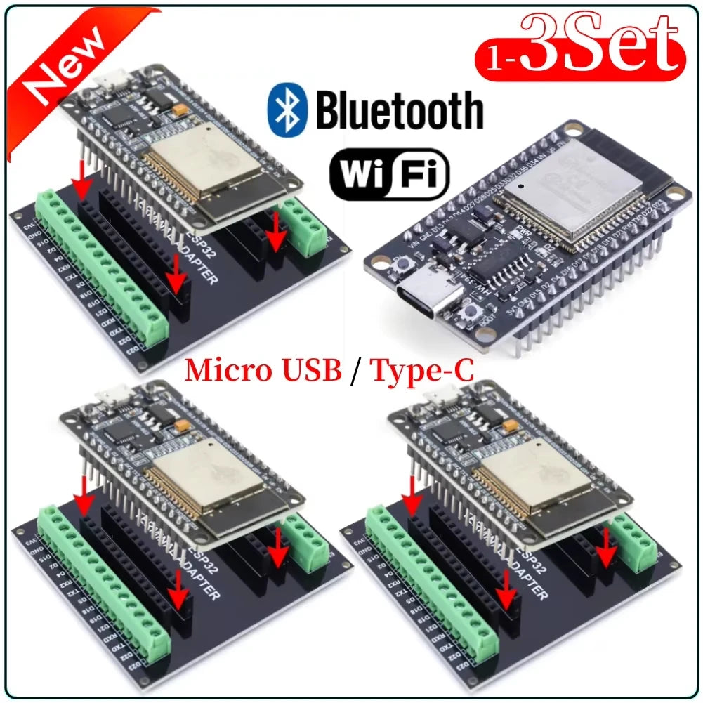 1-3Set E32 CH340C Development Board TYPE-C / Micro USB WiFi+Bluetooth Ultra-Low Power Consumption SPI Wireless Module
