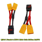 1/2Pcs QS8‑S Anti‑Spark Female To Dual XT90 Male Y‑Cable 10AWG 10cm Silicone Wire for RC Lipo Battery Charger DIY