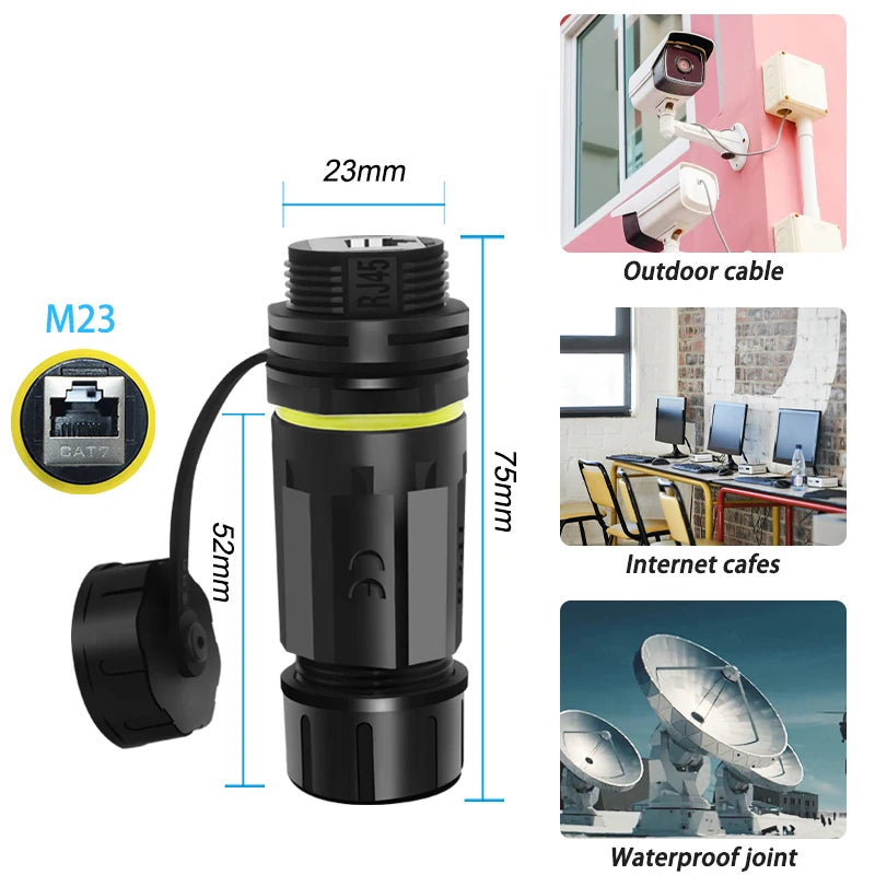 RJ45 Connectors Tool Free CAT6A, CAT7 Field Termination Plug Shielded RJ45 Modular Plugs for 2000MHz 40G