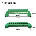 Blue Green White Bridge Design Zero Line 4-12 Pole Screw Brass Copper Grounding Strip Terminal Block Connector Earth And Neutral