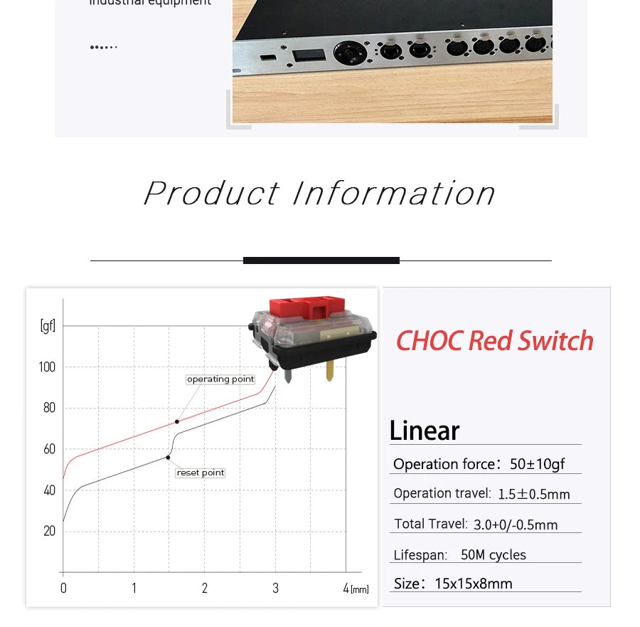 Kailh Choc Low Profile Switch 1350 Chocolate Keyboard Switch Clicky Tactile Linear White Switches Mechanical Keyboard for Laptop