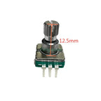 5pcs EC11 Encoder Switch With Push Button Switch 30 Position Rotary Encoder Code Switch 5pin Plug-in Type 12.5mm Half Shaft
